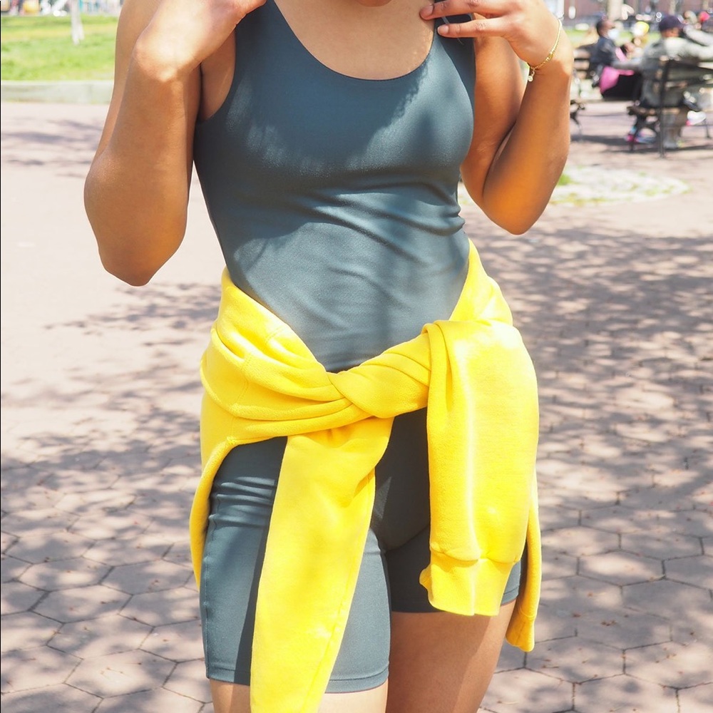 Moss Bike Unitard Girlfriend Collective